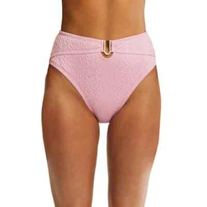 Time and Tru Women's U-Trim High Waist Bikini Swim Bottoms 3X (24W-26W) Pink - Picture 1 of 3
