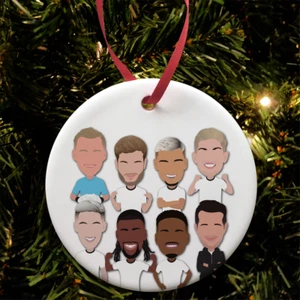 Fulham 2024-25 Christmas Tree Decoration Flat Ceramic Bauble Cottagers SALE - Picture 1 of 1