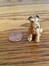 Bone China airedale terrier dog puppy miniature figurine Japan vintage