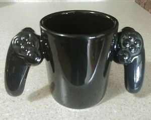 CLEARANCE - Big Mouth Inc "Game Over" Mug Black Ceramic Game Controller - Picture 1 of 4