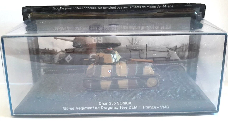z1) Die Cast Tank - Char S35 SOMUA - France 1940 - scala 1/72 - Immagine 1 di 1