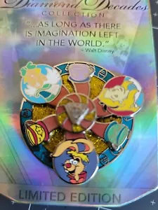 Disney Disneyland 60th Diamond Decades Tea Party Alice im Wunderland Spinnin Pin - Bild 1 von 5