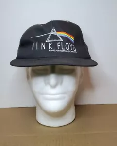 Cappello Snapback Nero Vintage AUTENTICO Pink Floyd 1992 Dark Side of The Moon - RARO! - Foto 1 di 12