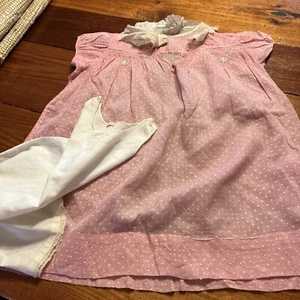 Vintage Child’s Dress w/ Slip 3-4T Dress w/ Snap Close & Ruffles Pink - Picture 1 of 8