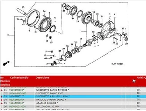 Bearing 19/16 code 91062MB0013 steel - Picture 1 of 1