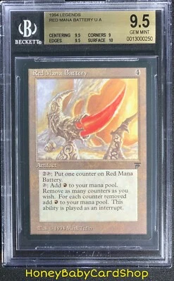 MTG Legends 1994 Red Mana Battery BGS 9.5 GEM MINT Old School 93/94 - Image 1 of 4