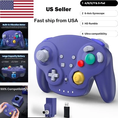 Upgraded 2.4G Wireless NGC Switch Controller for Switch Switch 2 Gamecube PC - Image 1 of 4