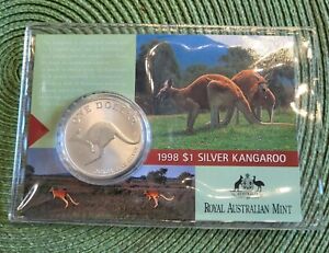 1 AUD Känguru/Kangaroo (Wählen sie unter 1993 - 2019)  1 Unze Silber im Blister
