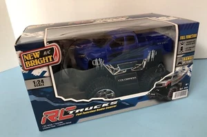 NEW in BOX! BRIGHT BLUE RC MONSTER TRUCK RADIO CONTROL 1:24 SCALE - Picture 1 of 5