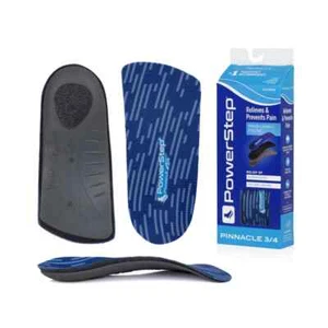 Powerstep Slimtech Orthotic Supports Pinnacle 3/4 Length Insoles Shoes Absorb - Picture 1 of 9