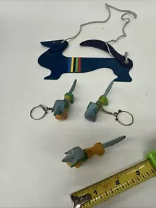 Lote de 3 llaveros auténticos de colección 1972 de los Juegos Olímpicos de Munich WALDI Mascota Perro 3" más - Imagen 1 de 5