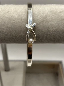 Brazalete brazalete de plata de ley 925 para mujer o hombre con cierre de cinta - Imagen 1 de 7