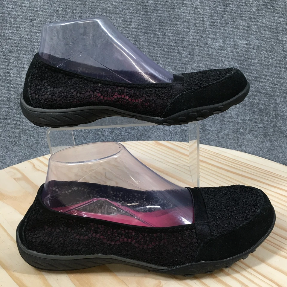 Zapatos planos Skechers para mujer 9 Breathe Easy-Pretty Factor sin cordones 22482 negros Foto 1 de 4