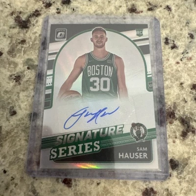 2021-22 Panini Optic Signature Series Sam Hauser #SS-SHS Rookie Autograph - Image 1 of 2