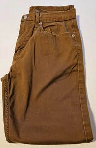 Levi’s 502 Regular Taper Jeans Mens 34 x 32 Brown Denim Stretch - Picture 1 of 7