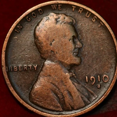 1910-S San Francisco Mint Copper Lincoln Wheat Cent - Image 1 of 2