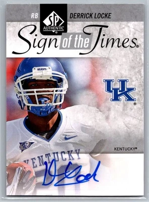 Derrick Locke Kentucky Wildcats AUTO 2011 SP Authentic Sign of the Times ST-DL - Image 1 of 2