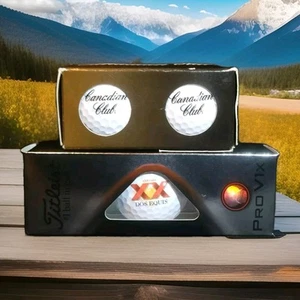 Titleist Pro v1x Sleeve Liquor Logo Balls Dos Equis Canadian Club Whiskey ~ NEW! - Picture 1 of 10