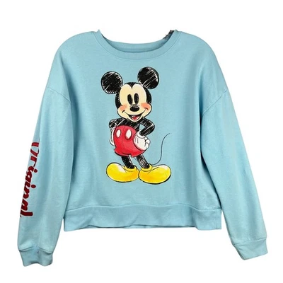 Disney Mickey Mouse Original Azul Claro Gráfico Sudadera Niños M(7-9) Foto 1 de 4