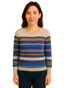 Seasalt Cornwall Ships Company Jumper Size 10 Lightweight Multicoloured Stripe - Picture 1 of 7