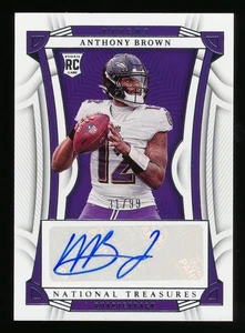 ANTHONY BROWN 2022 NATIONAL TREASURES AUTO RC #31/99 HOUSTON ROUGHNECKS - Picture 1 of 1