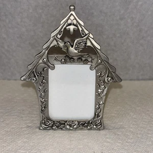 Seagull Pewter Floral Bird House Etain Zina 4” X 3” Photo Picture Frame PF1088 - Picture 1 of 12