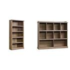  Bookcases - Miscellaneous 5 Shelf Bookcase + Barrister Lane Bookcase Salt Oak