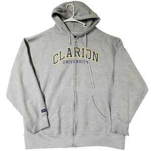 Clarion University Hoodie Mens XL Extra Large Full Zip Sweatshirt Gray Jansport - Picture 1 of 11