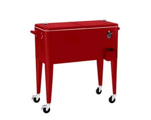 Retro Cooler Roller 76L Red Cooler - Picture 1 of 1