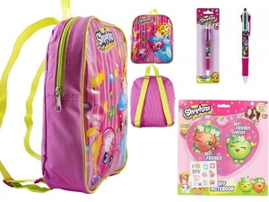 SHOPKINS Backpack Stationery Set Pen Notepads Sticker Set Girls Accessories - Imagen 1 de 12