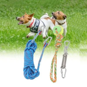 Spring Pole Dog Rope Toy Muscle Builder Interactive Dog Hanging Rope Toy Outdoor - Picture 1 of 18