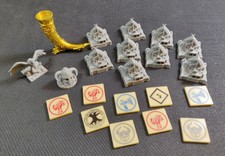 Blood Rage exclusive Tokens PILLAGE, VILLAGE, DOOM, SAGA, FIRST PLAYER
