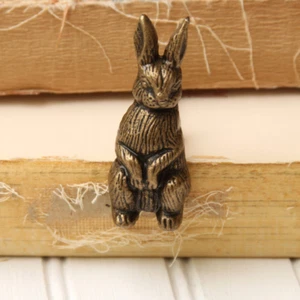 Vintage Drawer Pull Bronze Rabbit Metal Handle Kitchen Cabinet Dresser Door Knob - Picture 1 of 5