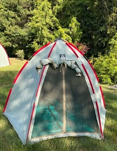 Vintage Thermos 8102/28 TENDA Pop Dome Tela Bill Moss Design Istruzioni - Foto 1 di 18