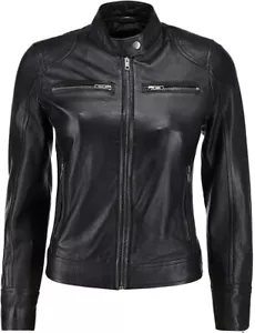 Premium Women's Leather Cafe Racer Jacket – High-Quality Cowhide Leather Jacket - Picture 1 of 5