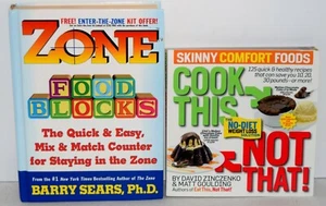 Lot of 2 - The Zone: Zone Food Blocks & Cook This Not That FREE SHIPPING !!! - Imagen 1 de 2