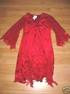 Girls Halloween Red Devil Sequin School Plays Dress Up Costume Child- XL - Picture 1 of 1