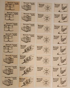 32 Cards Set For Bermuda Triangle Game Sinister Mystery Swallows Ships 1975 - Picture 1 of 7