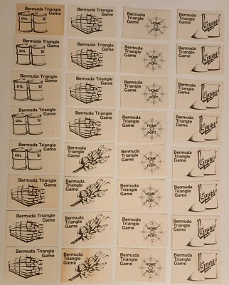 32 Cards Set For Bermuda Triangle Game Sinister Mystery Swallows Ships 1975 - Image 1 of 4