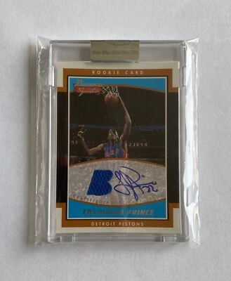 2002 Bowman Signature Tayshaun Prince Rookie Patch Auto /999 Sealed Pistons - Image 1 of 3