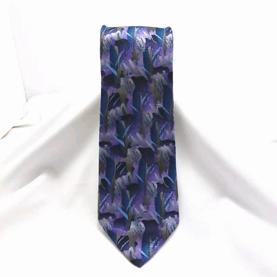 J GARCIA Hombres Corbata Roble Colección Cincuenta Dos 100% Seda Púrpura/Negro/Gris Foto 1 de 4