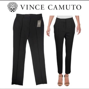 Vince Camuto Essentials Black Crepe Ankle Dress Pants Womens 00 Petite NWT - Picture 1 of 10