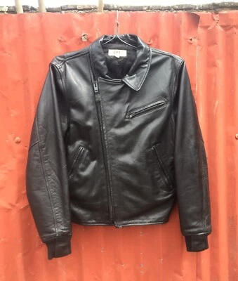 CPT by COCKPIT USA Blouson black biker leather Jacket size M - Image 1 of 4
