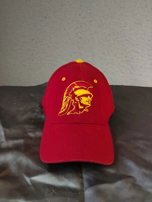 USC Spartans Mens Hat Medium Large Maroon Red Fitted Logo NCCA Cap Zephyr Z - Image 1 of 4