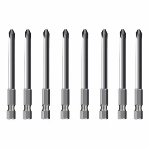 8Pcs 1/4inch PH2 Magnetic Hex Shank Non-slip Cross Head Screwdriver Drill Bits - Picture 1 of 5