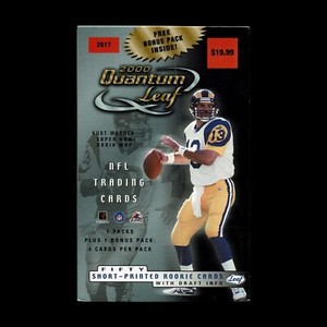 2000 Donruss Quantum Leaf Football Sealed Box Display (Tom Brady Rookie Year)