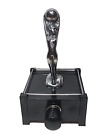 Risque' Lady Holding Ball Dunhill Silent Flame Table Lighter Silver Tone JGbx 29