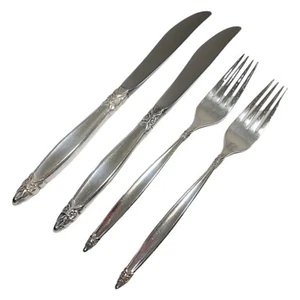 GARLAND 1847 Rogers Silverplate IS Intl Silver 1965 Two Dinner Knives Two Forks - Picture 1 of 2