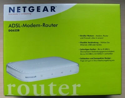 Netgear ADSL Modem Router DG632B USB - und Ethernet - Konnektivität  - Bild 1 von 4