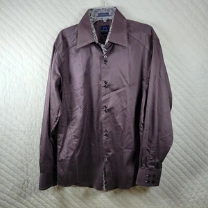 Parc 81 camicia con polsino infradito uomo X-Large 17-17 1/2 marrone con bottoni - Foto 1 di 8